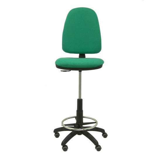 Taburete Aýna bali verde esmeralda ruedas de parqué