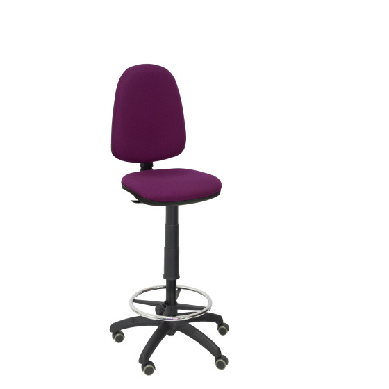 Taburete Aýna bali morado ruedas de parqué