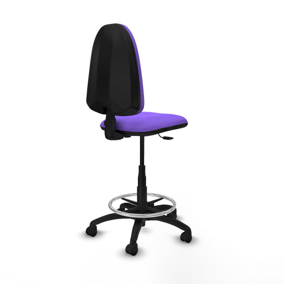 Taburete Aýna CP bali lila base poliamida ruedas nailon 50mm