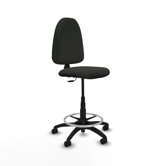 Taburete Aýna CP bali negro base poliamida ruedas nailon 50mm