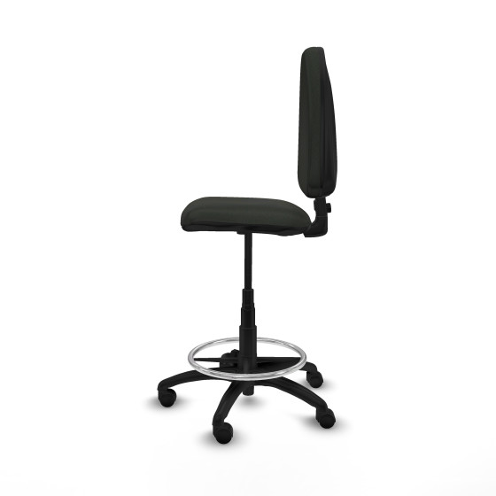 Taburete Aýna CP bali negro base poliamida ruedas nailon 50mm