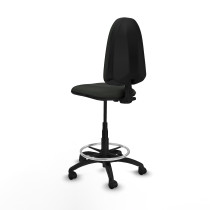 Taburete Aýna CP bali negro base poliamida ruedas nailon 50mm