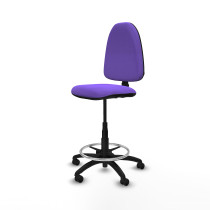 Taburete Aýna CP bali lila base poliamida ruedas engomadas 50mm
