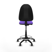 Taburete Aýna CP bali lila base poliamida ruedas engomadas 50mm