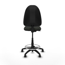 Taburete Aýna CP bali negro base poliamida ruedas engomadas 50mm