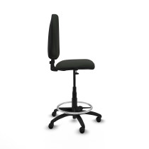 Taburete Aýna CP bali negro base poliamida ruedas engomadas 50mm