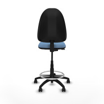 Taburete Aýna CP bali azul cielo base poliamida ruedas engomadas 50mm