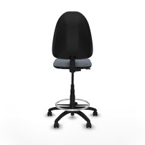 Taburete Aýna CP bali gris base poliamida ruedas engomadas 50mm