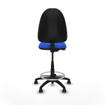 Taburete Aýna CP bali azul base poliamida ruedas engomadas 50mm