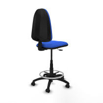Taburete Aýna CP bali azul base poliamida ruedas engomadas 50mm