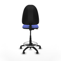 Taburete Aýna CP bali azul claro base poliamida ruedas engomadas 50mm