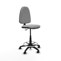 Taburete Aýna CP bali gris claro base poliamida ruedas engomadas 50mm