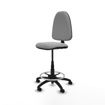 Taburete Aýna CP bali gris claro base poliamida ruedas engomadas 50mm