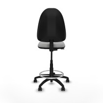 Taburete Aýna CP bali gris claro base poliamida ruedas engomadas 50mm