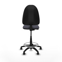 Taburete Aýna CP bali gris oscuro base poliamida ruedas engomadas 50mm