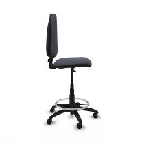 Taburete Aýna CP bali gris oscuro base poliamida ruedas engomadas 50mm