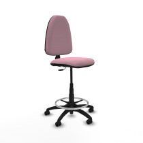 Taburete Aýna CP bali rosa base poliamida ruedas engomadas 50mm