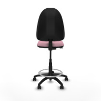Taburete Aýna CP bali rosa base poliamida ruedas engomadas 50mm
