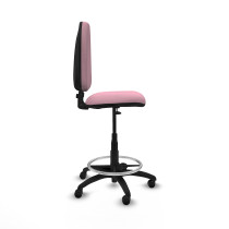Taburete Aýna CP bali rosa base poliamida ruedas engomadas 50mm