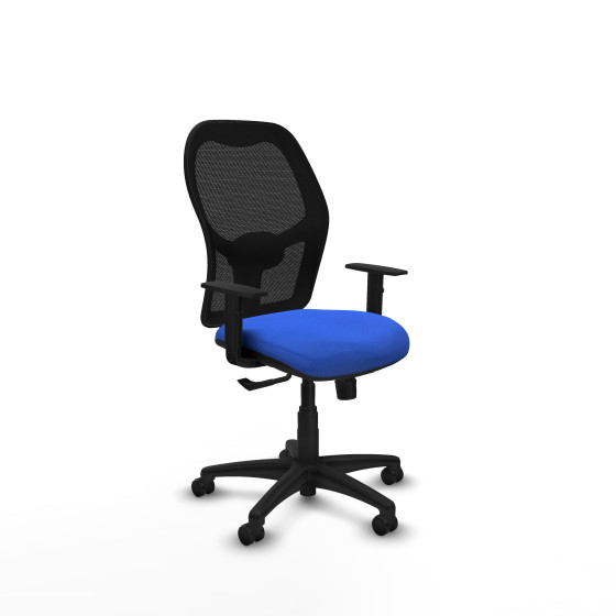 Alocén sincro malla negra bali azul brazos 1D base poliamida  ruedas engomadas 50mm