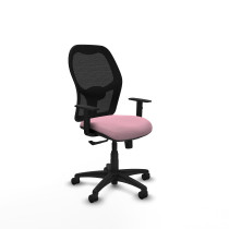 Alocén sincro malla negra bali rosa brazos 1D base poliamida  ruedas nailon 50mm