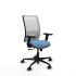 Zulema sincro malla blanca bali azul cielo brazos 2D base nailon  ruedas 65mm nailon