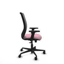Zulema sincro malla gris bali rosa brazos 2D base nailon  ruedas 65mm nailon