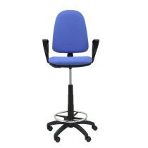 Taburete Aýna bali azul claro brazos fijos