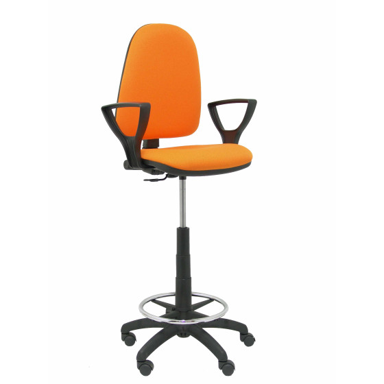 Taburete Aýna bali naranja brazos fijos