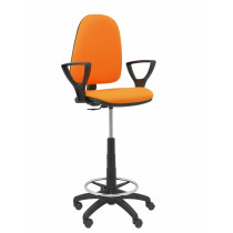 Taburete Aýna bali naranja brazos fijos