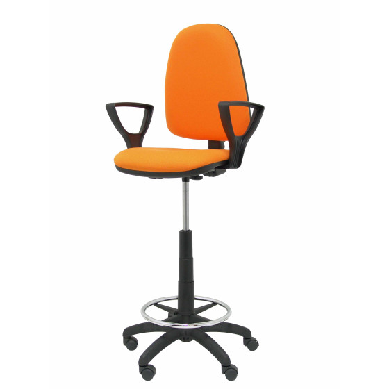 Taburete Aýna bali naranja brazos fijos