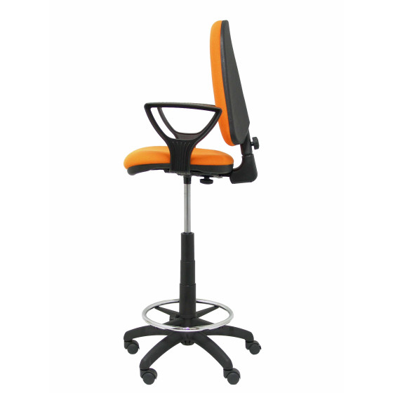 Taburete Aýna bali naranja brazos fijos