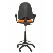 Taburete Aýna bali naranja brazos fijos