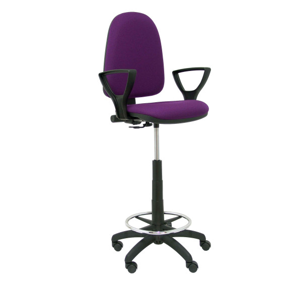 Taburete Aýna bali morado brazos fijos