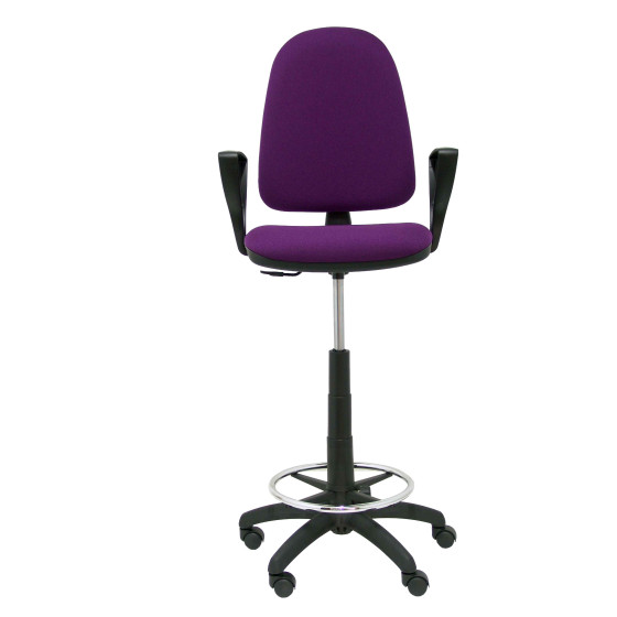 Taburete Aýna bali morado brazos fijos