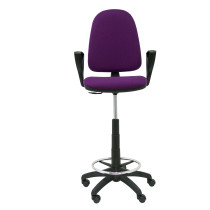 Taburete Aýna bali morado brazos fijos