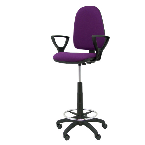 Taburete Aýna bali morado brazos fijos