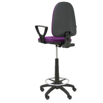 Taburete Aýna bali morado brazos fijos