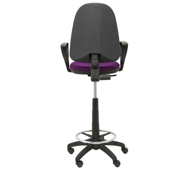 Taburete Aýna bali morado brazos fijos