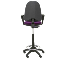 Taburete Aýna bali morado brazos fijos