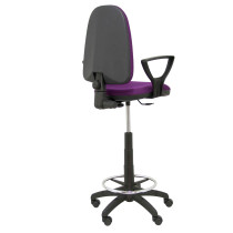 Taburete Aýna bali morado brazos fijos