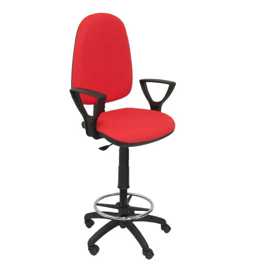 Taburete Aýna bali rojo brazos fijos