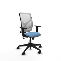 Motilla sincro malla blanca bali azul cielo brazos 1D base piramidal  ruedas 65mm nailon