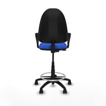 Taburete Aýna CP bali azul brazos fijos base poliamida ruedas nailon 50mm