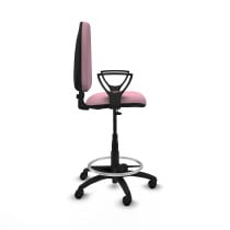 Taburete Aýna CP bali rosa brazos fijos base poliamida ruedas nailon 50mm