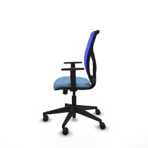 Motilla sincro malla azul bali azul cielo brazos 1D base piramidal  ruedas 65mm nailon