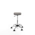 Tolosa giratorio similpiel blanco base cromada ruedas engomadas 50mm aro cromado