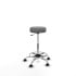 Tolosa giratorio similpiel gris base cromada ruedas engomadas 50mm aro cromado