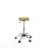 Tolosa giratorio similpiel crema base cromada ruedas engomadas 50mm aro cromado