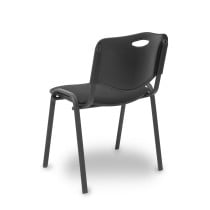Pack 4 sillas Iso Mix respaldo negro asiento aran negro